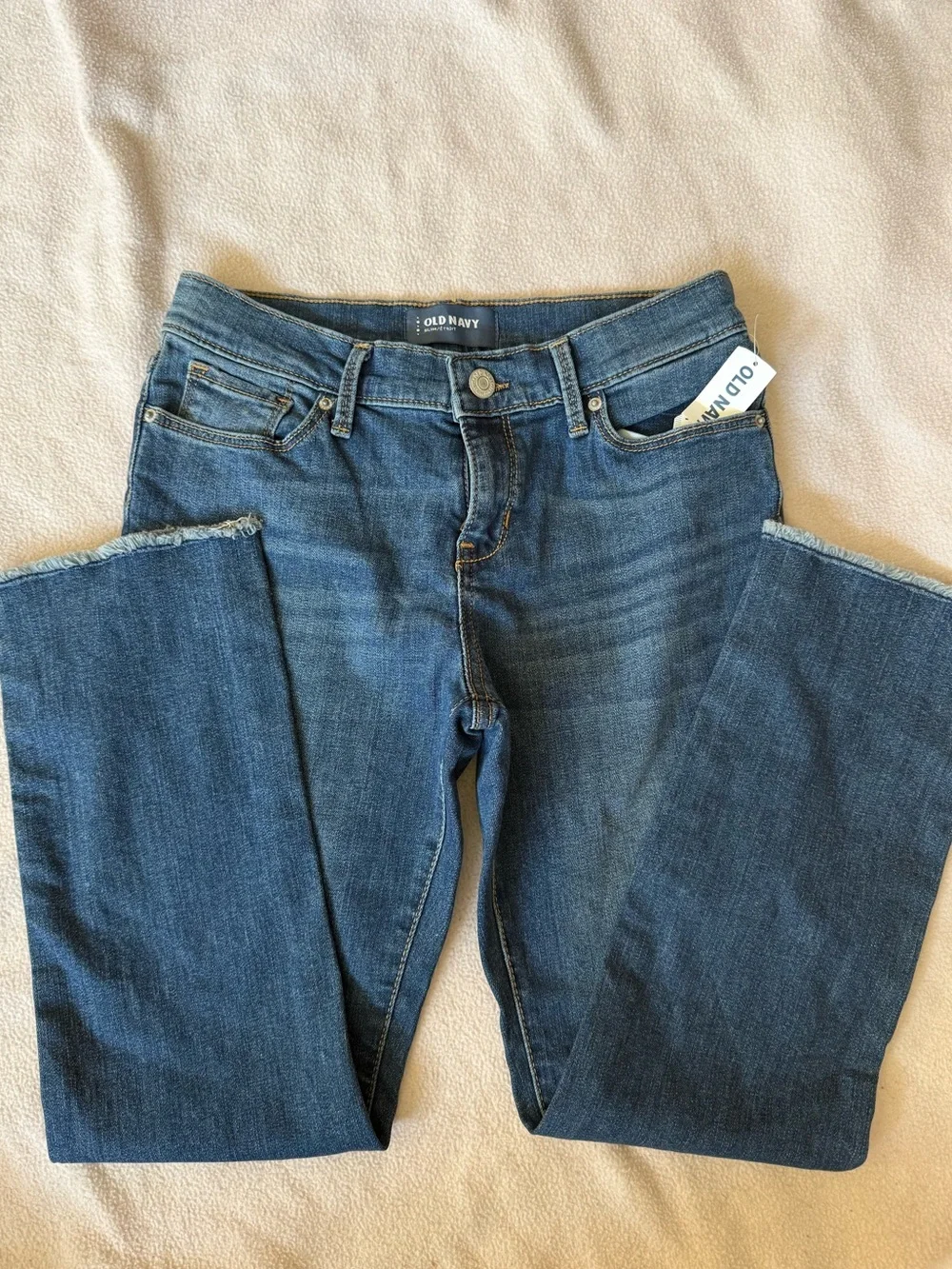 NWT- Girls Slim Jean cute raw hem size 12